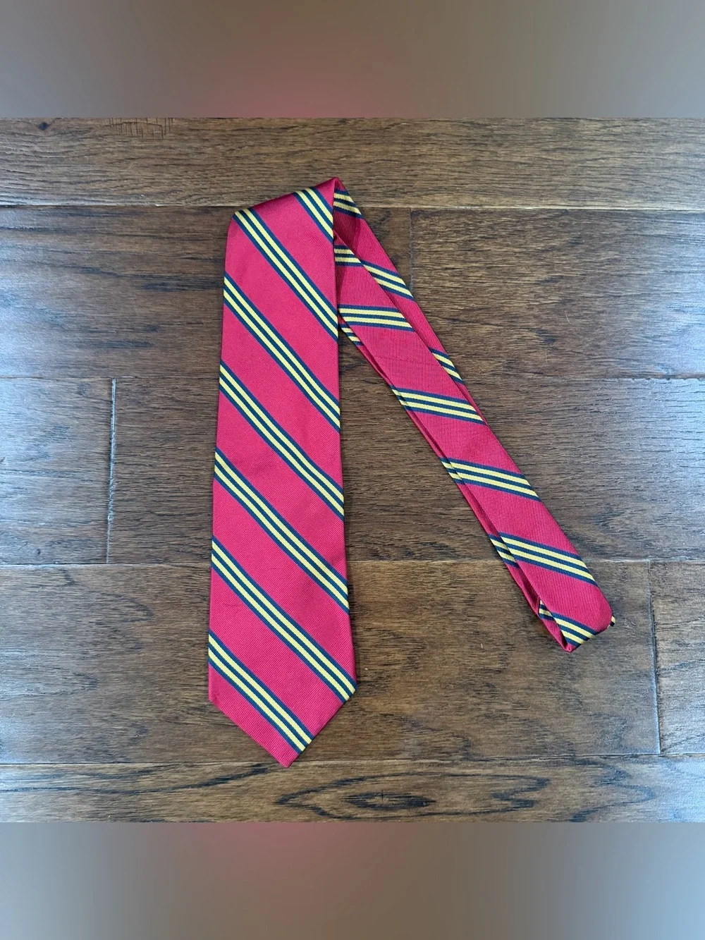 Lot 2 Brooks Brothers Makers All Silk Ties Made in USA Red Stripe&Red Chainlink